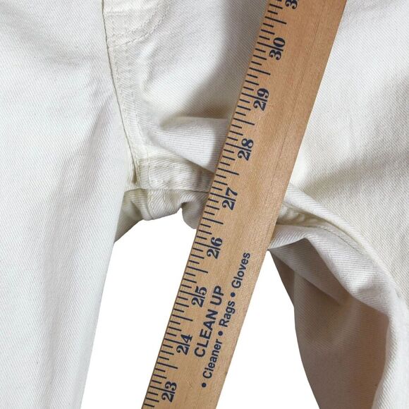 Vintage Levi’s Orange Tab 912 Slim Taper Jeans 3 Short CreamWhite USA High Rise - Picture 6 of 13
